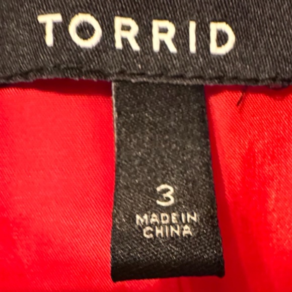 Torrid Bright Red Double-Breasted Dress Trench Coat ❤️🧥 - Picture 2 of 7